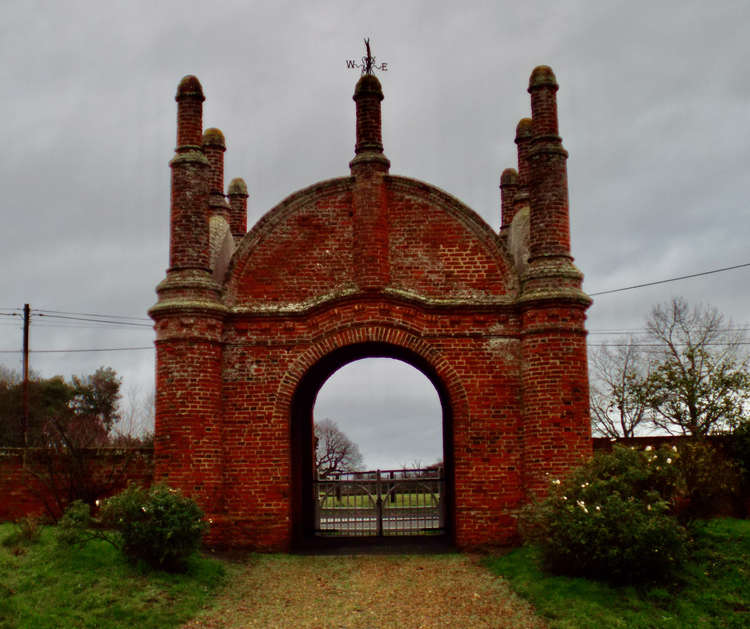 Grade 1 listed Erwarton Hall gatehouse highlighted in Private Eye magazine