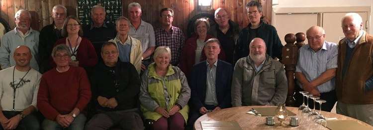 Bristol Pier (Shotley) steering group in 2015 after meeting in Bristol Arms