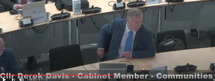 Cllr Derek Davis announcing Wellbeing Strategy at full council