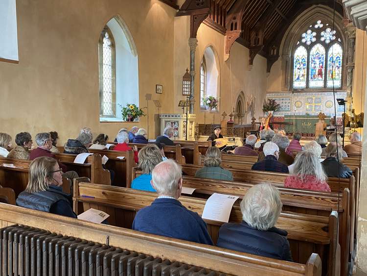 Hexachordia trio performing in concert at Harkstead