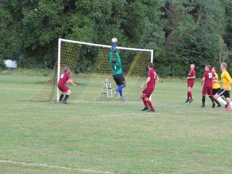 Balsall had three shots cleared off the line during the match Balsall had three shots cleared off the line during the match