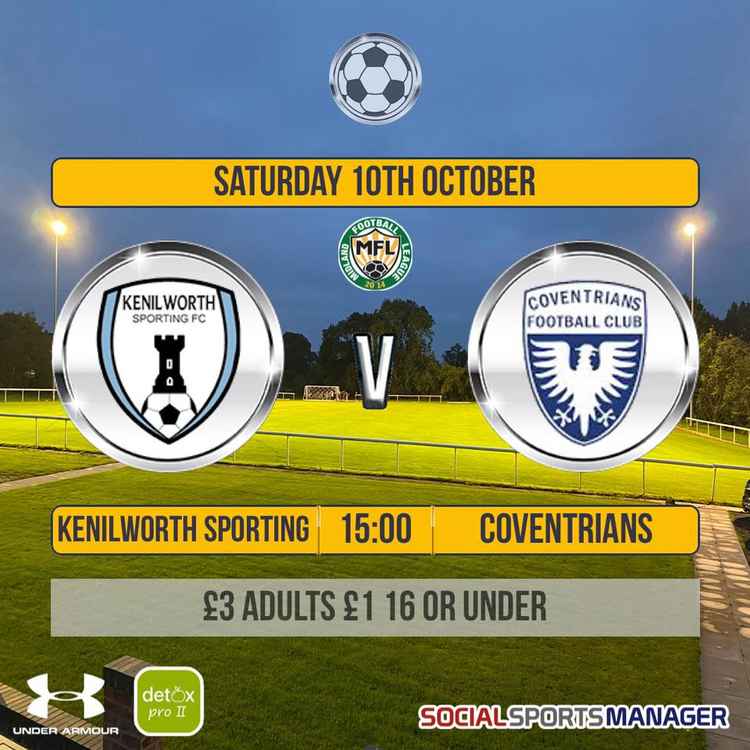 Kenilworth Sporting FC will face Coventrians at 3pm this Saturday