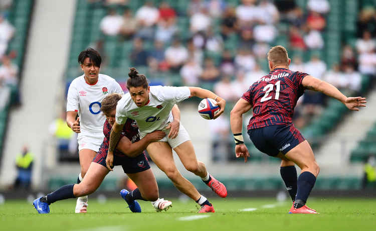 Jacob Umaga made his senior debut for England yesterday ('RFU Collection via Getty Images')