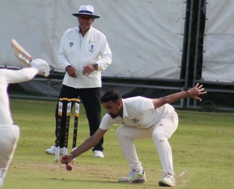 Amun Bal claimed a career best 4-43 for Kenilworth Wardens CC this Saturday (Image by Steve Johnson)