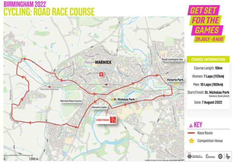 Riders will complete a number of laps of the 16km loop