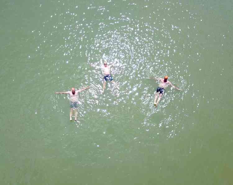 The team have already been swimming in Dover Harbour to help with their preparation