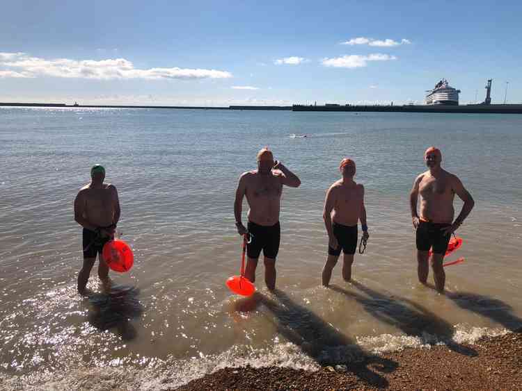 The five-man team are experienced open-water swimmers, but the Channel is their biggest challenge yet The five-man team are experienced open-water swimmers, but the Channel is their biggest challenge yet