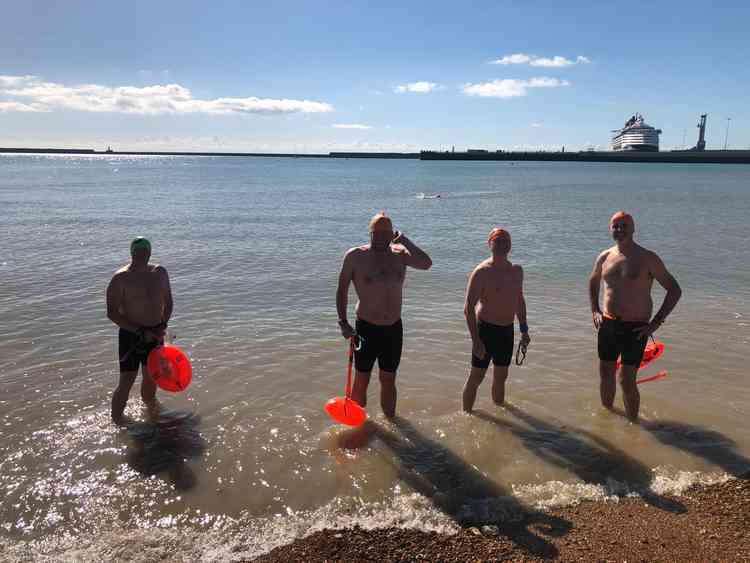 The five-man team are experienced open-water swimmers, but the Channel is their biggest challenge yet