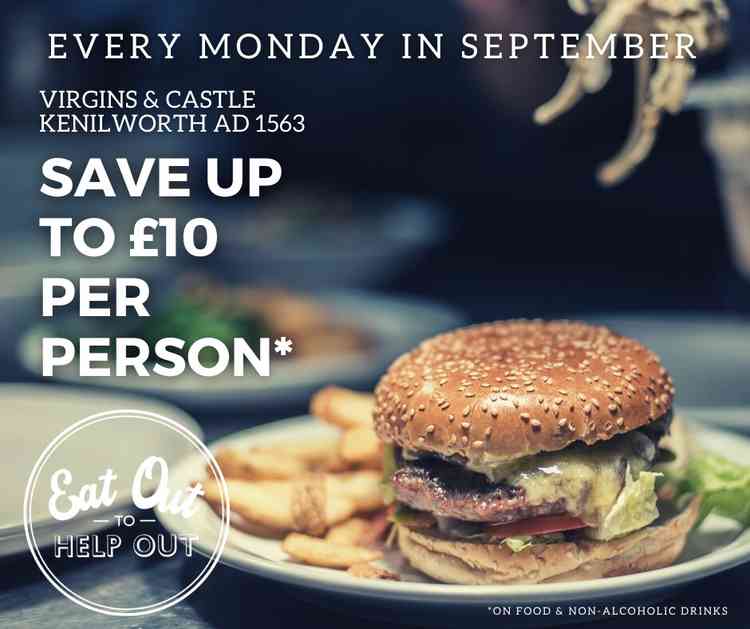 The Virgins and Castle will be extending the Eat Out to Help Out scheme into September The Virgins and Castle will be extending the Eat Out to Help Out scheme into September