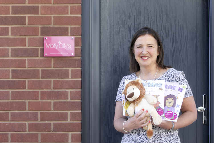 Rachel Ollerenshaw outside the office building in Swan Street, Warwick for her charity Molly Olly's Wishes (Karen Massey Photography)