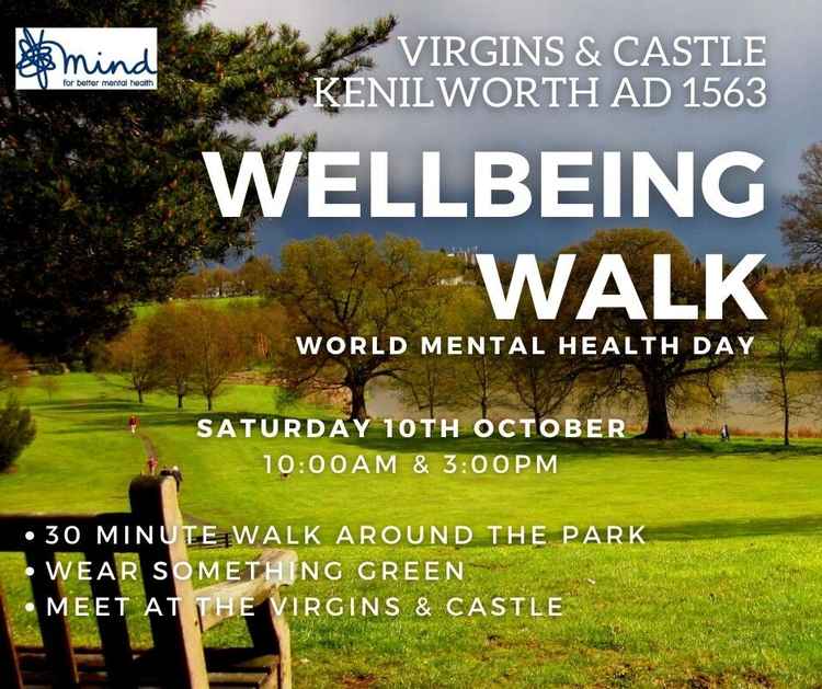 The Virgins and Castle will be hosting two walks to mark World Mental Health Day on Saturday 10 October The Virgins and Castle will be hosting two walks to mark World Mental Health Day on Saturday 10 October