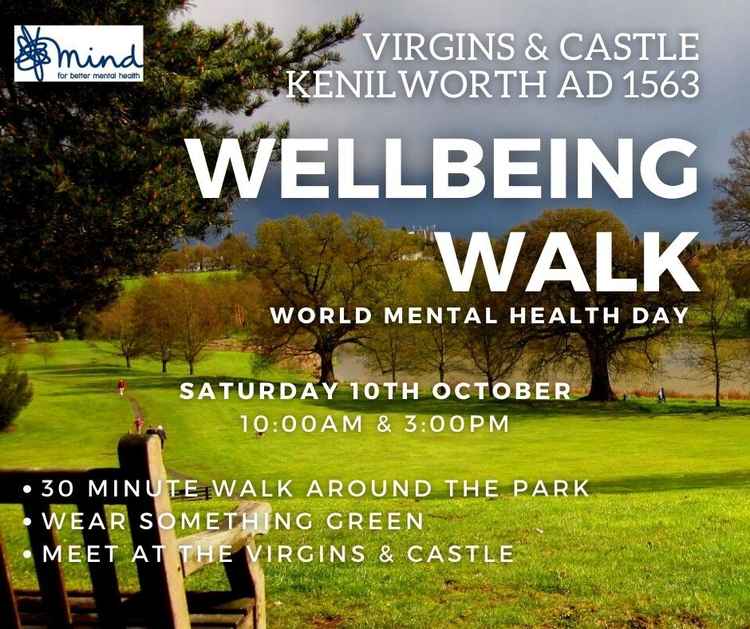 The Virgins and Castle will be hosting two walks to mark World Mental Health Day on Saturday 10 October