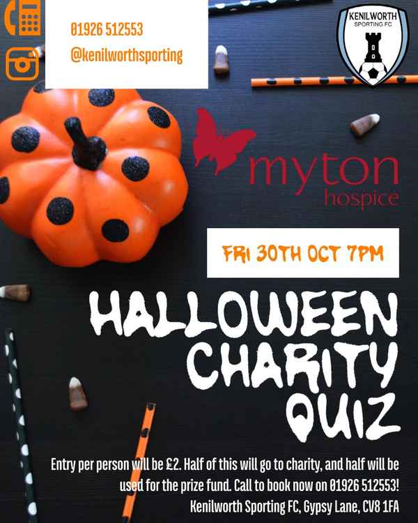 The quiz is being held in aid of The Myton Hospices, a midlands based charity who provide excellent care across the region for those in need