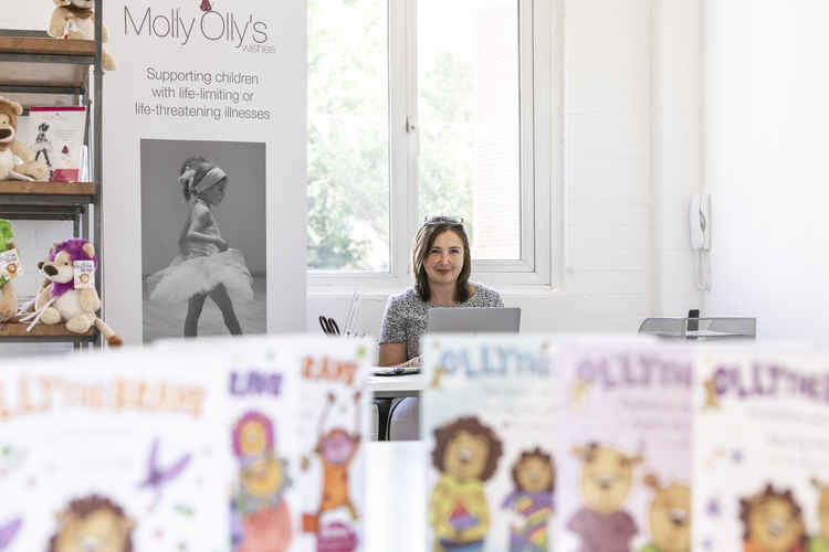 The books follow the final stages of the charity's mascot lion 'Olly The Brave' in his journey with illness and palliative care (Karen Massey Photography)