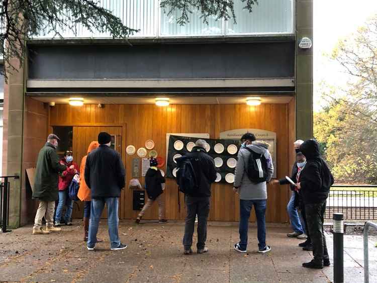 A peaceful demonstration was held this weekend at MP Jeremy Wright's office