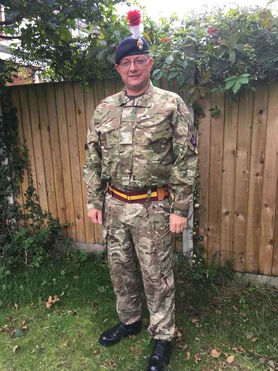 Glen Iceton in his Royal Regiment of Fusiliers CCF uniform