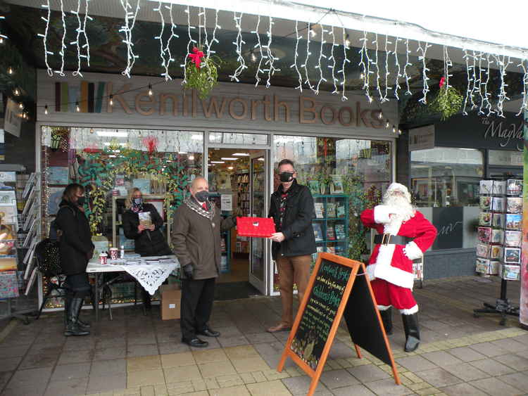 The trio visited a number of shops and businesses in Kenilworth today