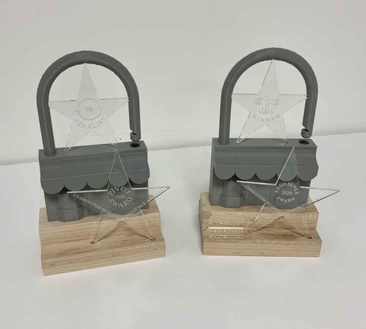 The special awards designed by Warwickshire College students Spencer Bronckaerts and Kodie Wood