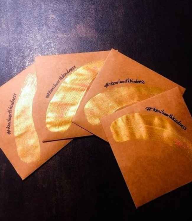 Little gold envelopes are being given out at random to customers at Forrest