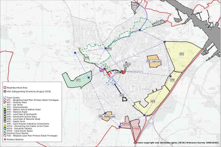 Land falls within H06 and E1 of the Local Plan (Image via Warwick District Council)