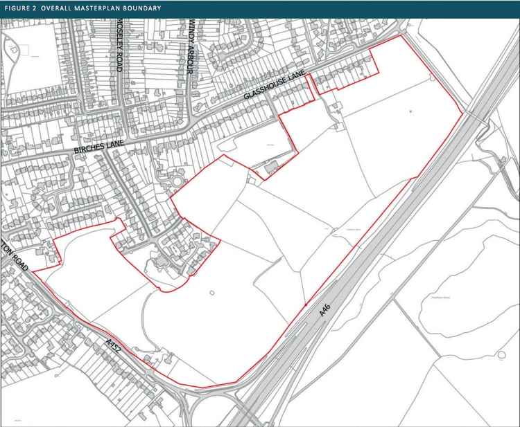 Boundary of the overall site (Image via planning application)