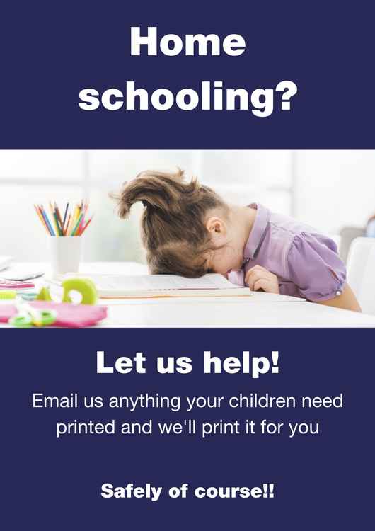 Families can contact the estate agent to print school work for them during the third national lockdown