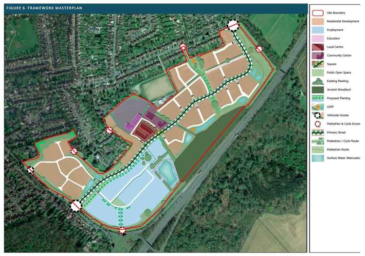 An application has been submitted to WDC for the 'land east of Kenilworth'