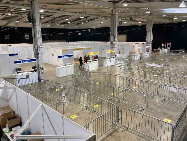 Hall One at the NAEC Stoneleigh is now being used to administer vaccines