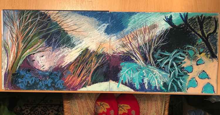 Michala paints emotional landscapes, projecting her feelings onto nature