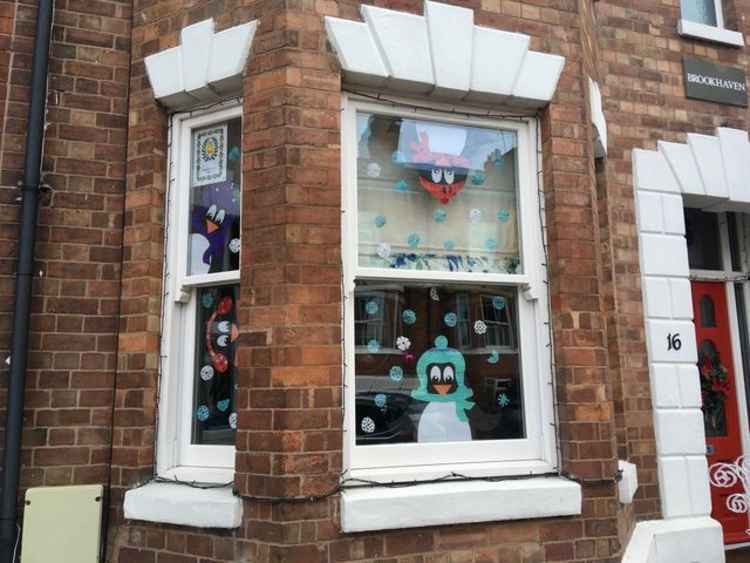 Decorations from Kenilworth's Christmas Window Walk