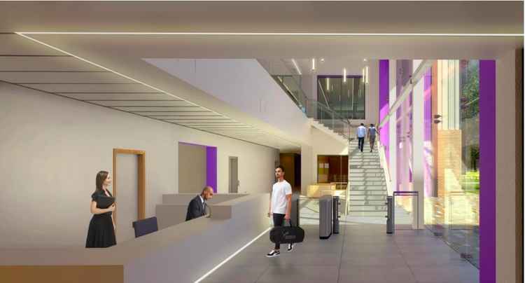 An artist's impression of the proposed foyer (via planning application)