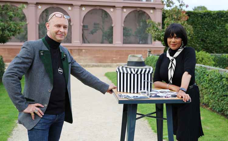 Former Kenilworth School pupil Marc Allum meets Pauline Black from the band The Selecter at Kenilworth Castle
