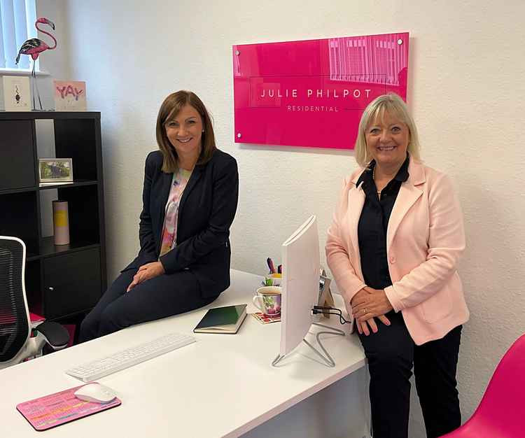 Julie Philpot (right) and Donna McCamphill in their Kenilworth office