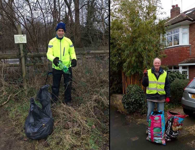 Members of Kenilworth Green Party have collected over 18 sacks of litter from across Kenilworth