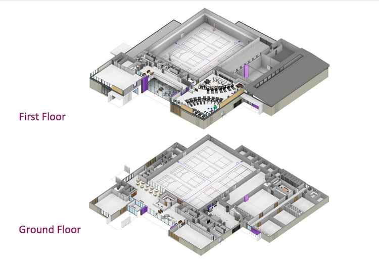 CGI image of floor plans of new building (planning application)