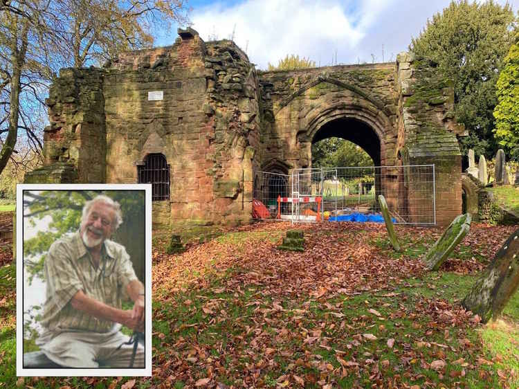 Harry Sunley (insert) and the Tanatra Gatehouse in Abbey Fields