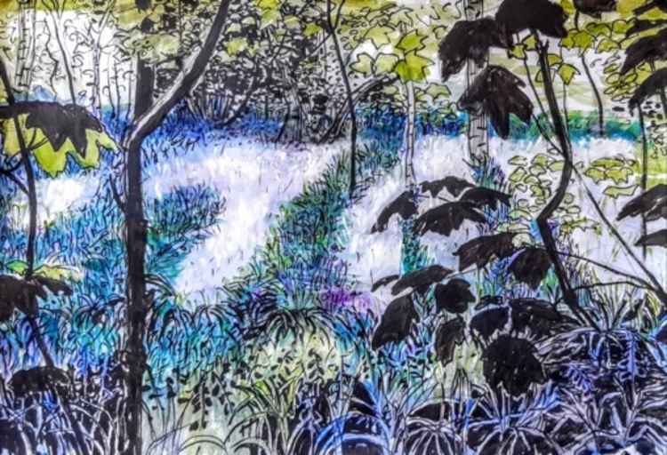 'Bullimore Bluebell Wood' by Celine Llewellyn-Jones