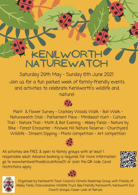 Kenilworth Naturewatch will run between Saturday May 29 and Sunday June 6