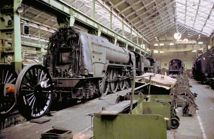 60124 at Doncaster Works on 17 December 1961 (Image by Cedric Clayson via A1 Steam Locomotive Trust)