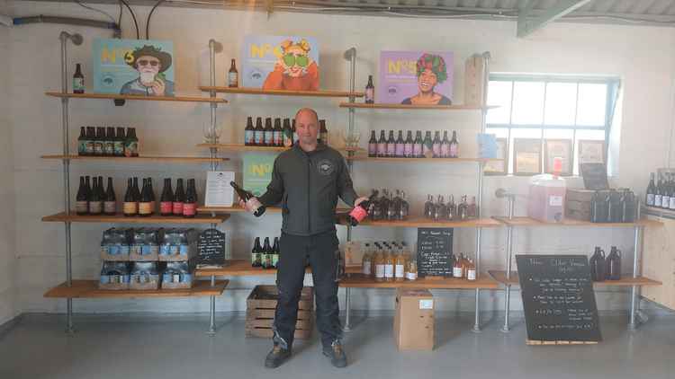 Jolyon pictured in the cidery shop