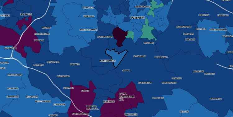 Covid-19 figures for Kenilworth show a steady increase in infection rates