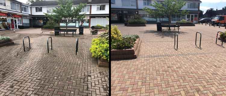 Before vs after! Oaks Precinct after the works were completed this week