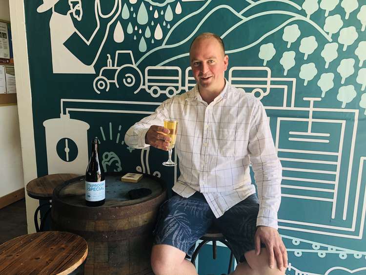 Jolyon Olivier samples the limited-edition Taproom Special cider