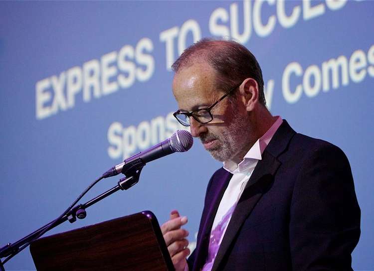 Head of the organising committee and Awards MC Jonathan Smith of Talk Business UK (Photo by David Fawbert Photography)