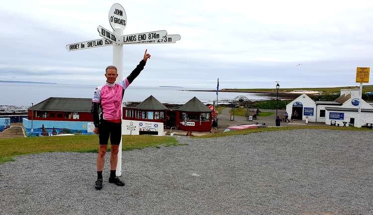 Ian completed the End-to-end between John O'Groats and Lands End