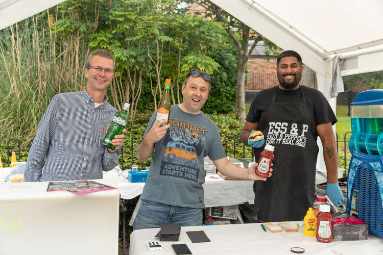 Stuart Kettell, Jason Sammon and Sukh Sangha provide the refreshments. Photo by Victoria Jane Photography.