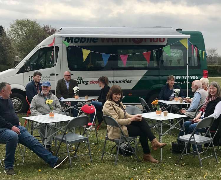 The Mobile Warm Hub has been visiting Beauchamp Road in Kenilworth once a week to bring people together again (Image by WRCC)