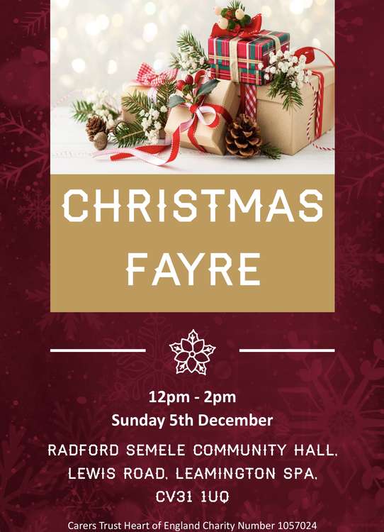 The fayre will take place on Sunday, December 5