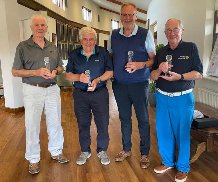 Winning team The Scramblers,  is made up of, from left, Brian Bailey, Eddie Jones, David Harvey and Jeff Masters