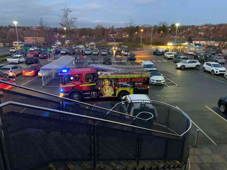 The rescue scene on Thursday outside Morrisons. Photo: Swadlincote SNT